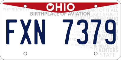 OH license plate FXN7379