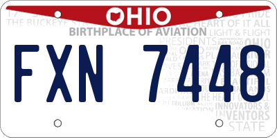 OH license plate FXN7448