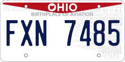 OH license plate FXN7485