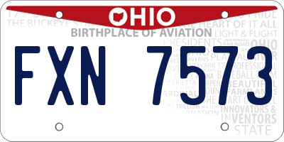 OH license plate FXN7573