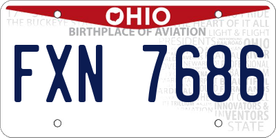 OH license plate FXN7686