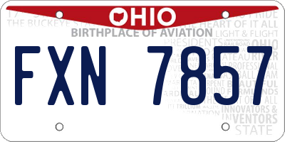 OH license plate FXN7857