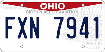 OH license plate FXN7941