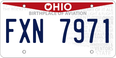 OH license plate FXN7971