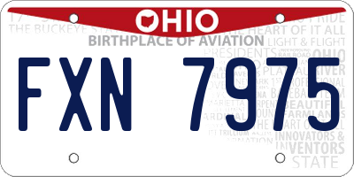 OH license plate FXN7975