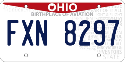 OH license plate FXN8297