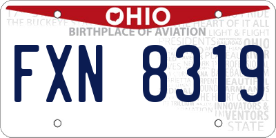 OH license plate FXN8319