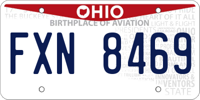 OH license plate FXN8469