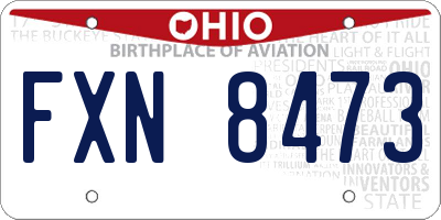 OH license plate FXN8473