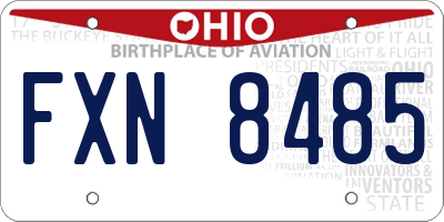 OH license plate FXN8485