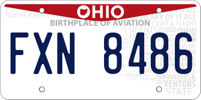 OH license plate FXN8486
