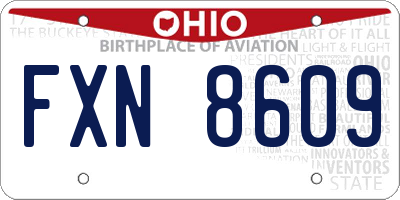 OH license plate FXN8609