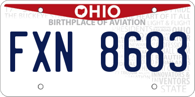 OH license plate FXN8683