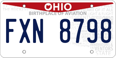 OH license plate FXN8798