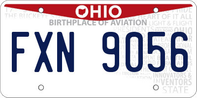 OH license plate FXN9056