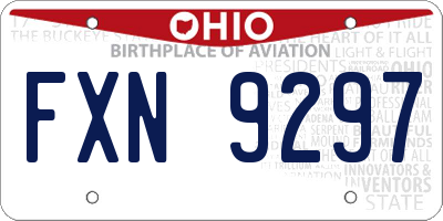 OH license plate FXN9297