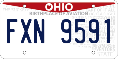 OH license plate FXN9591
