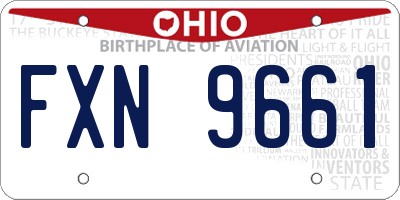 OH license plate FXN9661