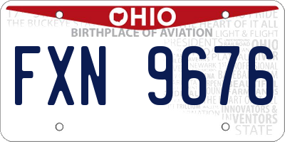 OH license plate FXN9676