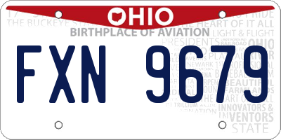 OH license plate FXN9679