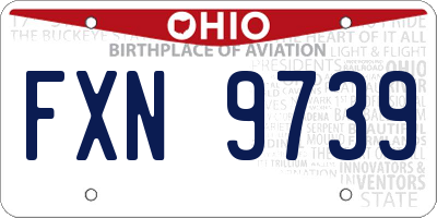 OH license plate FXN9739