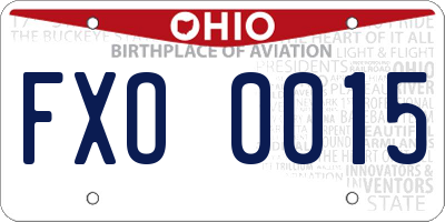 OH license plate FXO0015