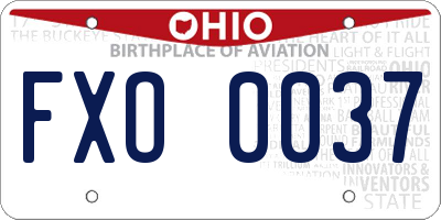 OH license plate FXO0037