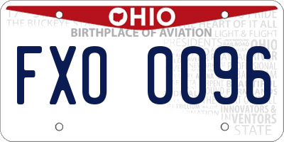 OH license plate FXO0096