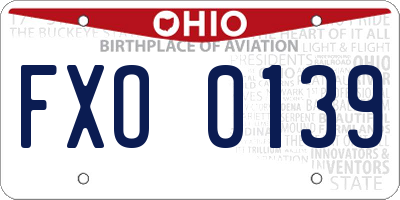 OH license plate FXO0139
