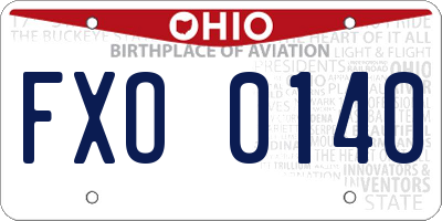 OH license plate FXO0140