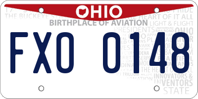 OH license plate FXO0148