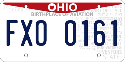 OH license plate FXO0161