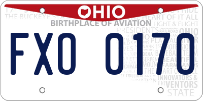 OH license plate FXO0170