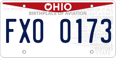 OH license plate FXO0173