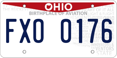 OH license plate FXO0176