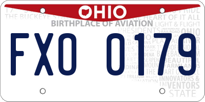 OH license plate FXO0179