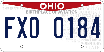 OH license plate FXO0184