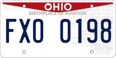 OH license plate FXO0198