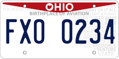 OH license plate FXO0234