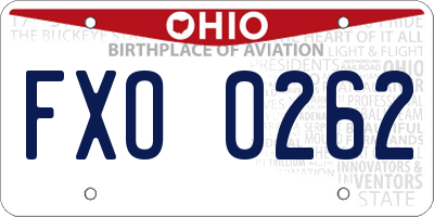 OH license plate FXO0262