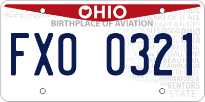 OH license plate FXO0321