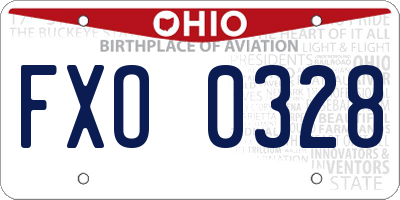 OH license plate FXO0328