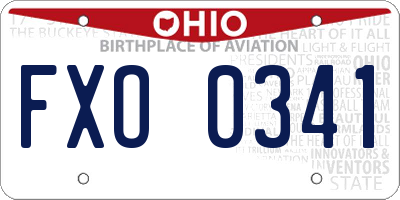 OH license plate FXO0341