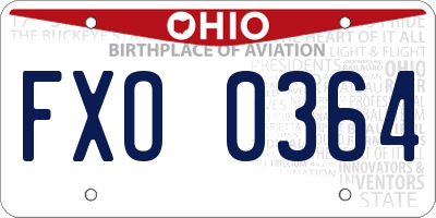 OH license plate FXO0364