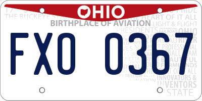 OH license plate FXO0367
