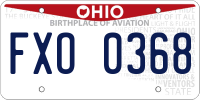 OH license plate FXO0368