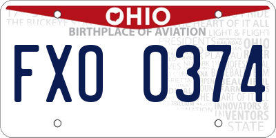 OH license plate FXO0374