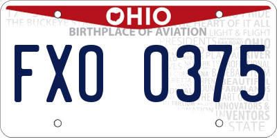 OH license plate FXO0375