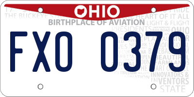 OH license plate FXO0379