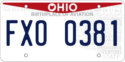 OH license plate FXO0381